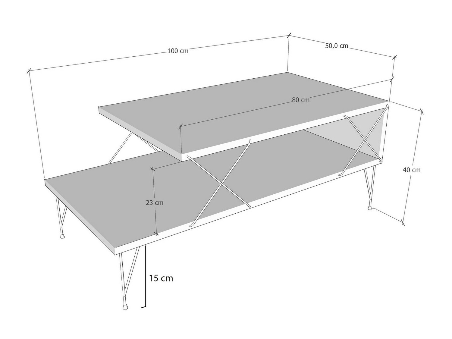 Stolić za kavu Kailua 384 (Hrast)