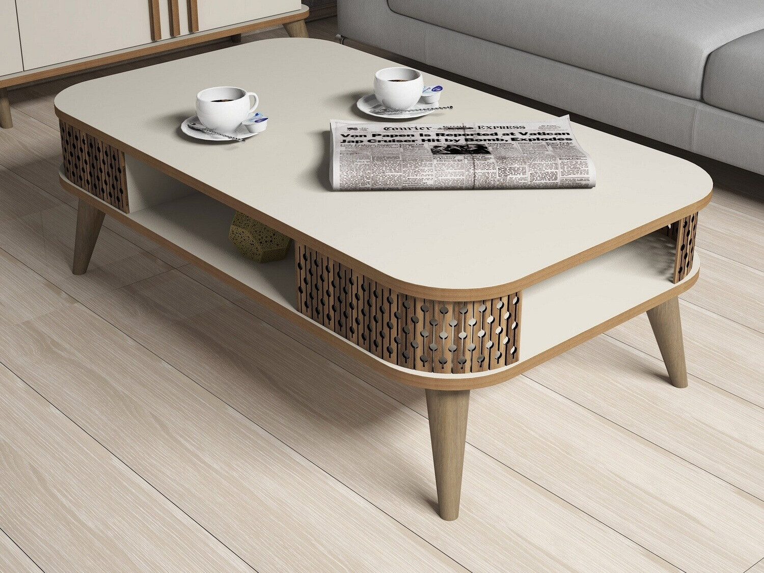 Set za dnevni boravak Kailua 385 (Krem)