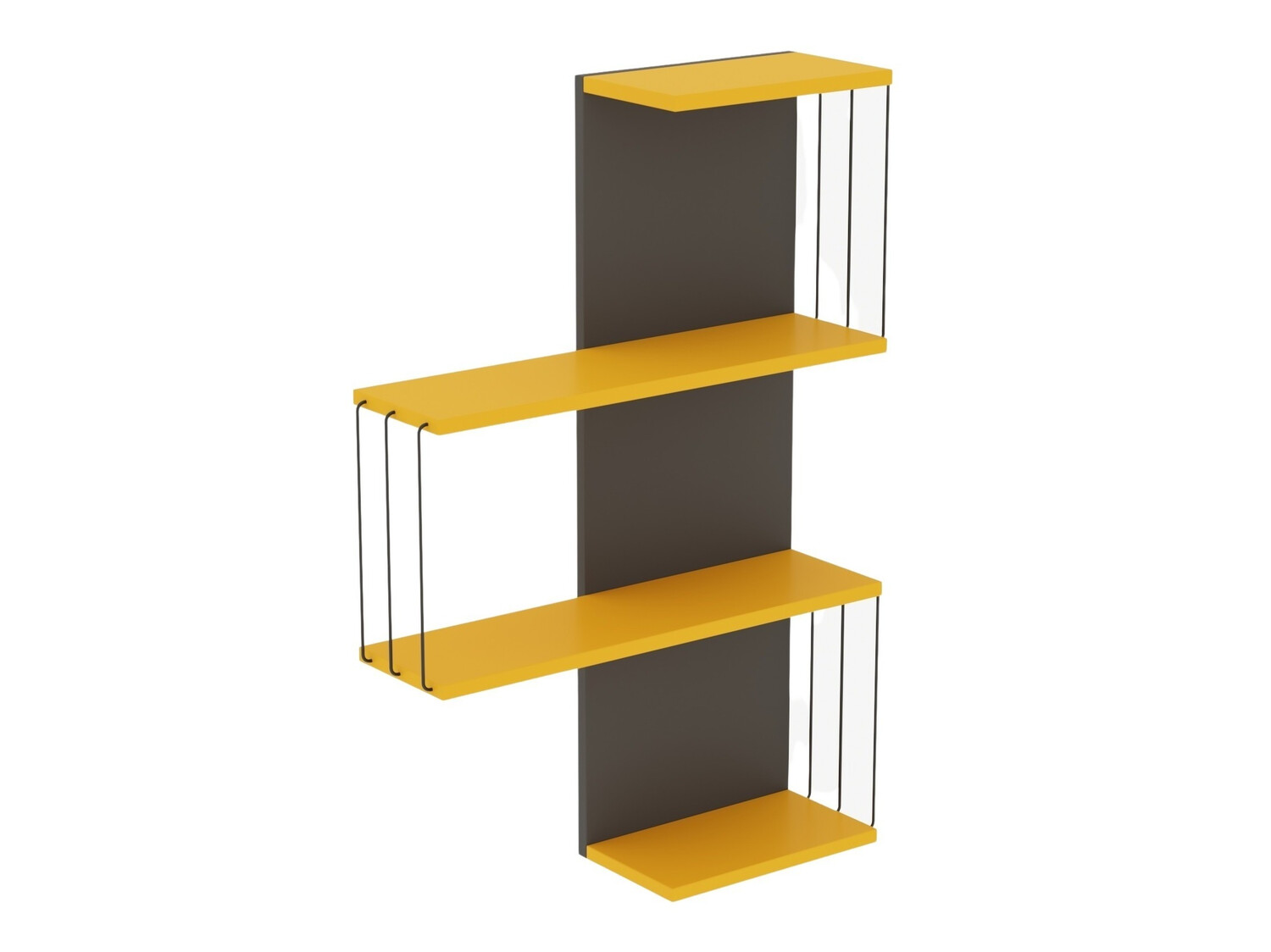 Zidna polica Kailua 406 (Žuta + Antracit)