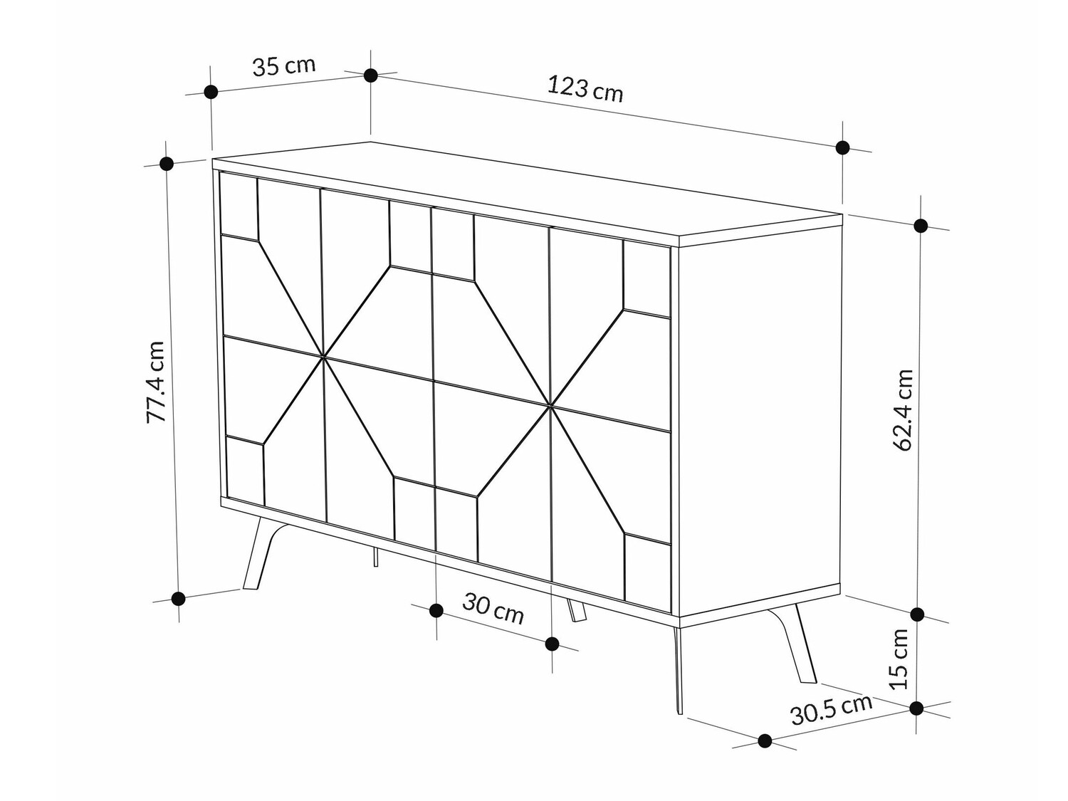 Ormarić Kailua 426 (Krem)