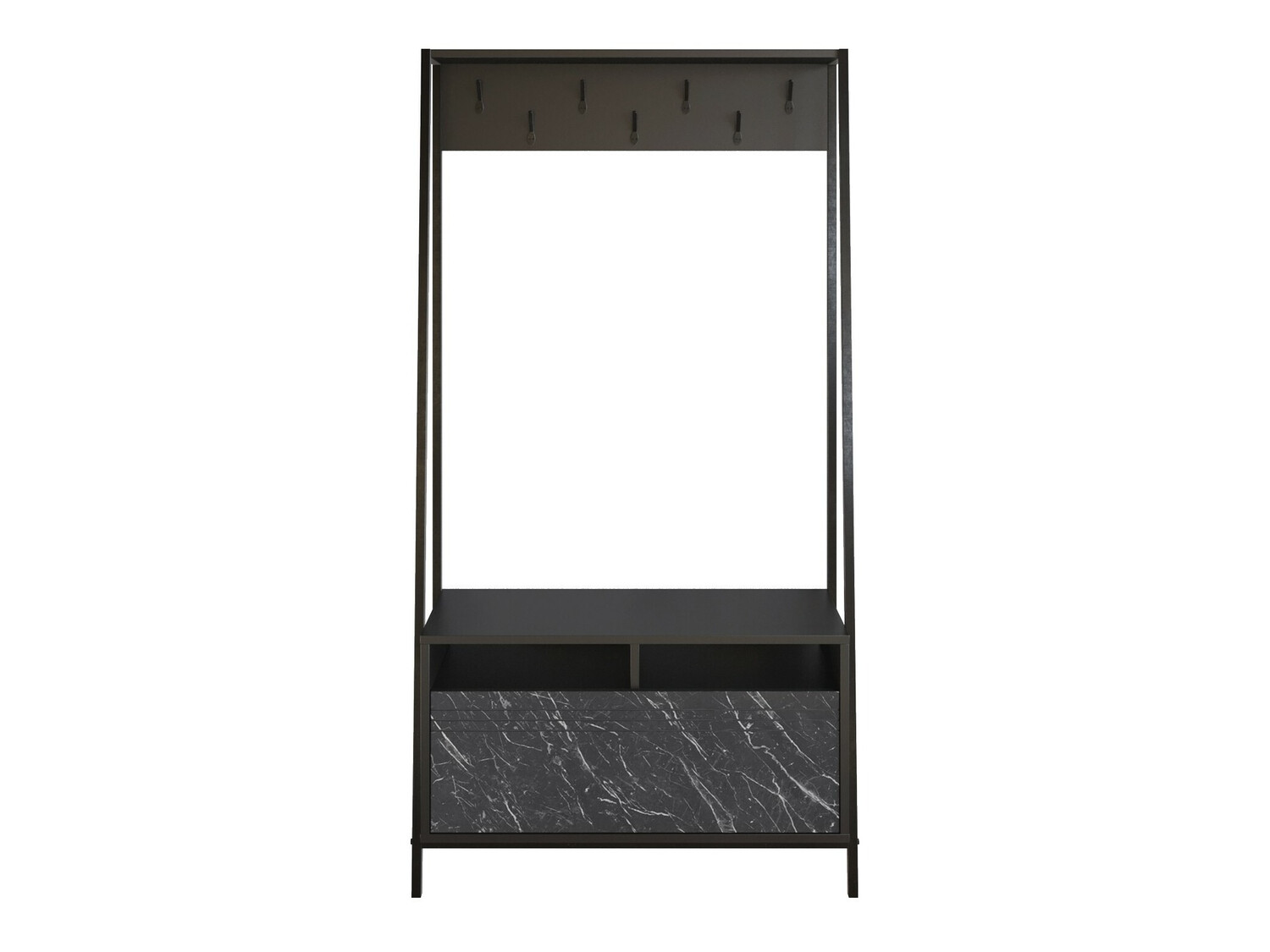 Set za hodnik Kailua 462 (Crna + Crni mramor)