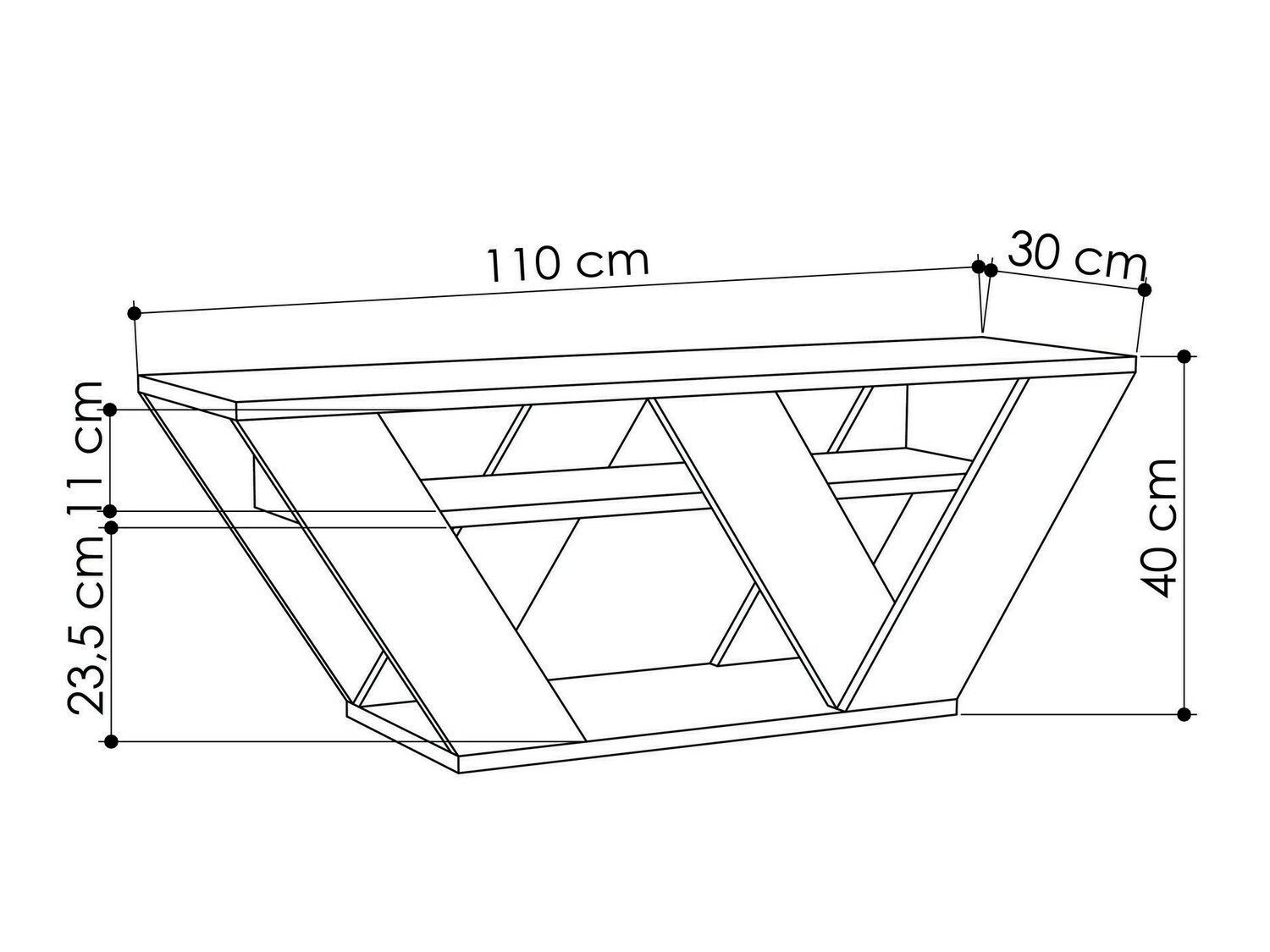 TV stol Kailua 457 (Antracit)