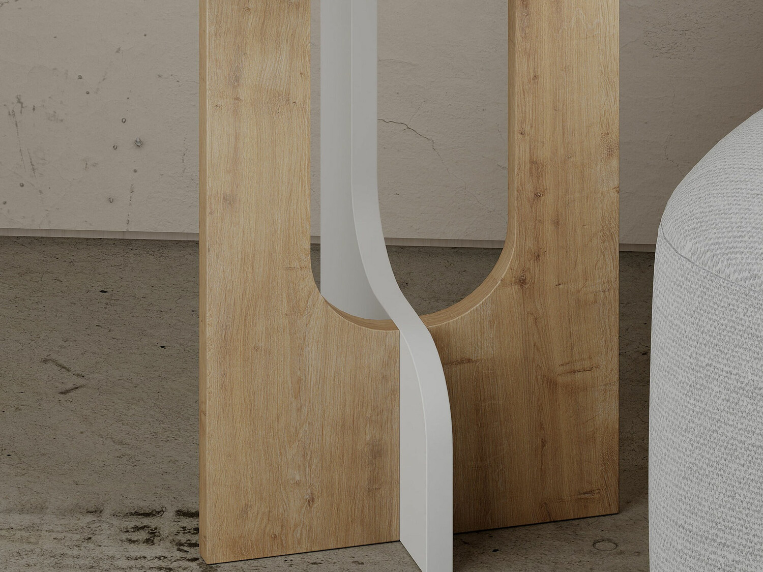 Pomoćni stolić Kailua 467 (Hrast + Bijela)