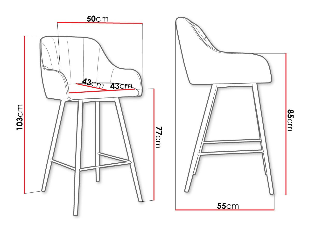 Barska stolica Jackson 102 (Crna + Magic Velvet 2219)