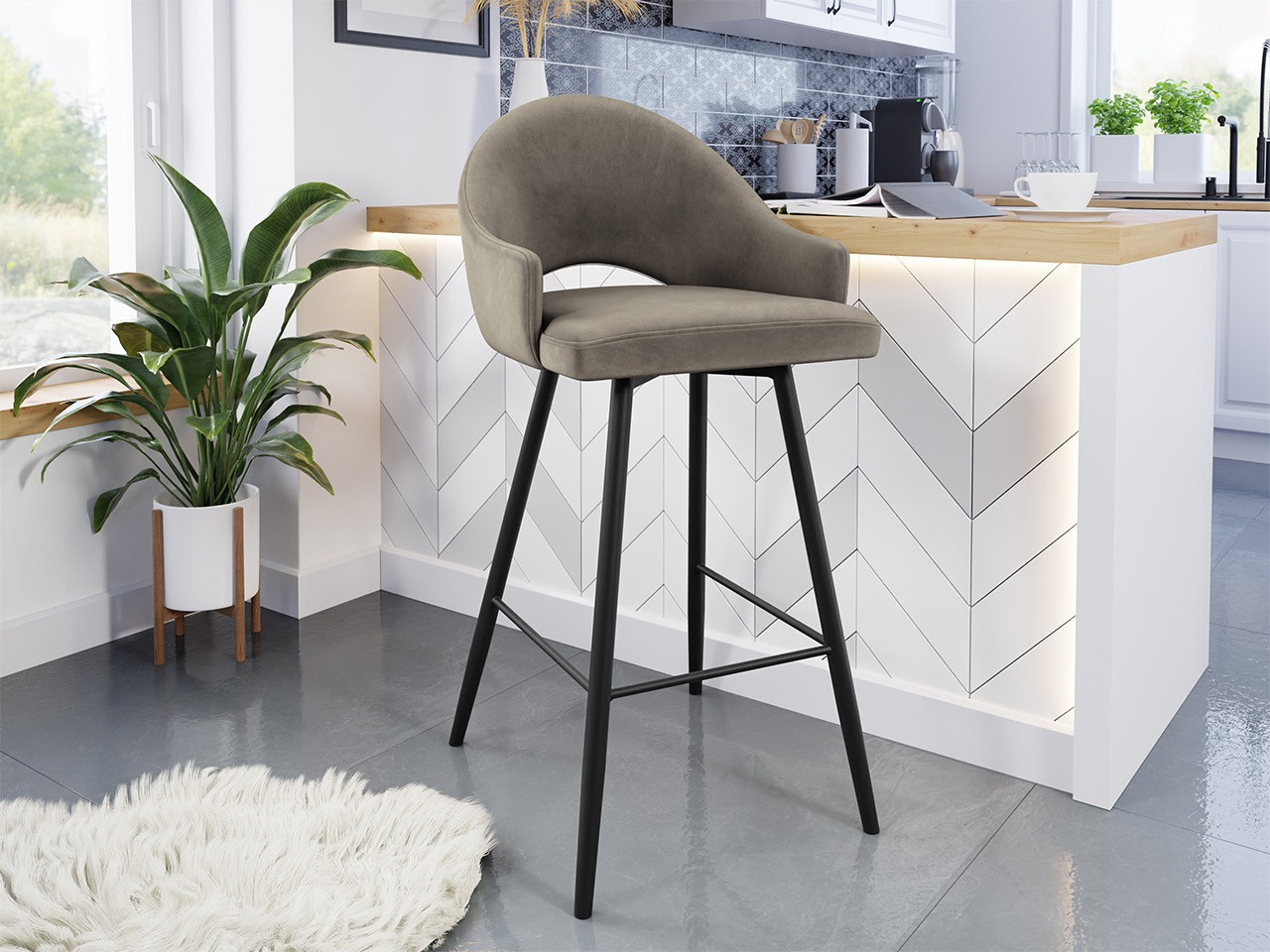 Barska stolica Jackson 103 (Crna + Magic Velvet 2209)