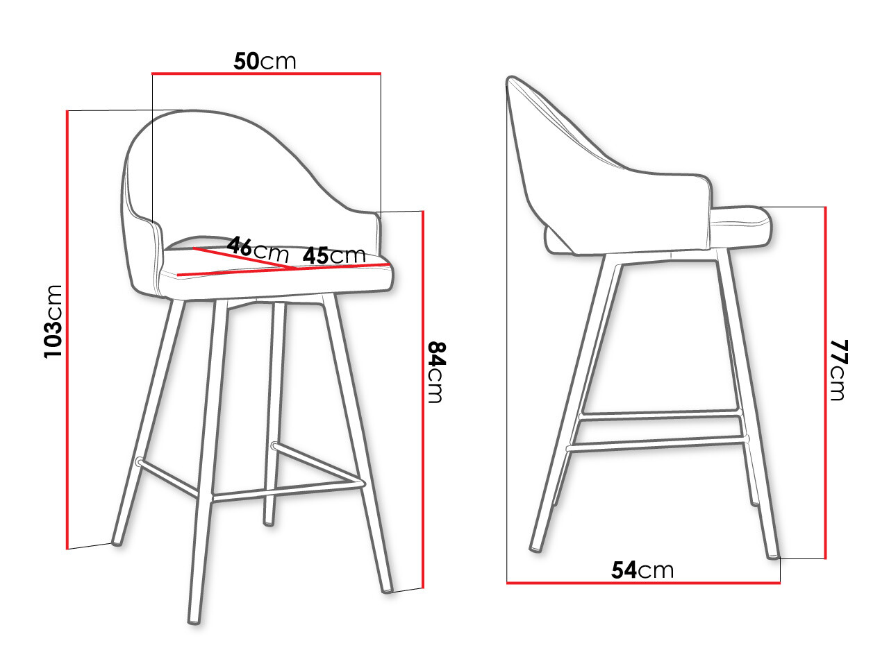 Barska stolica Jackson 103 (Crna + Magic Velvet 2219)