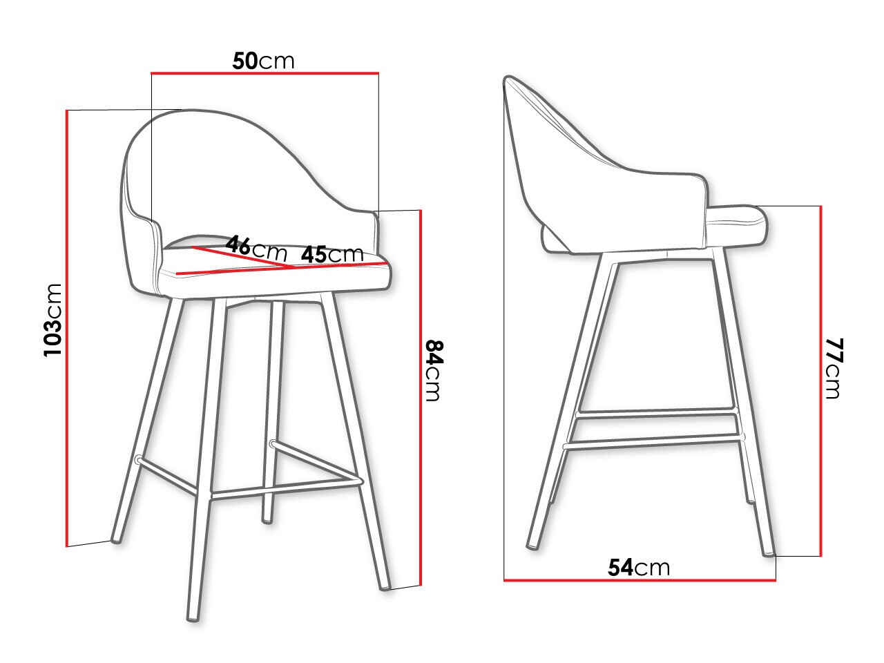 Barska stolica Jackson 103 (Crna + Magic Velvet 2225)