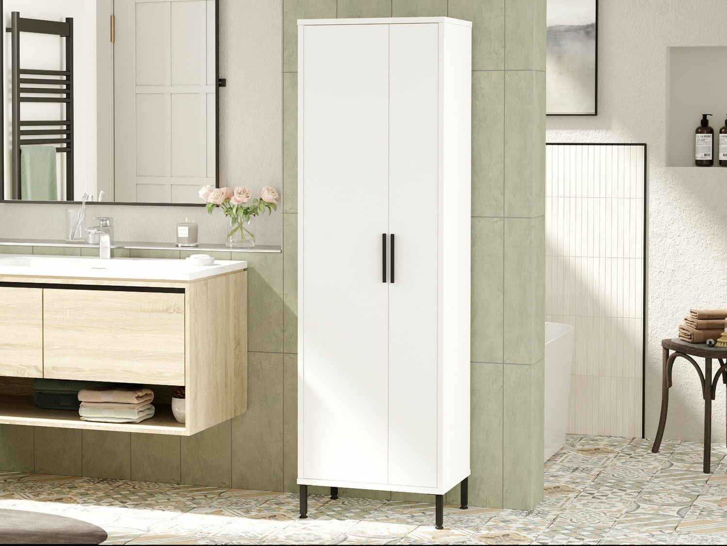 Samostojeći kupaonski ormarić Kailua 2071 (Bijela)