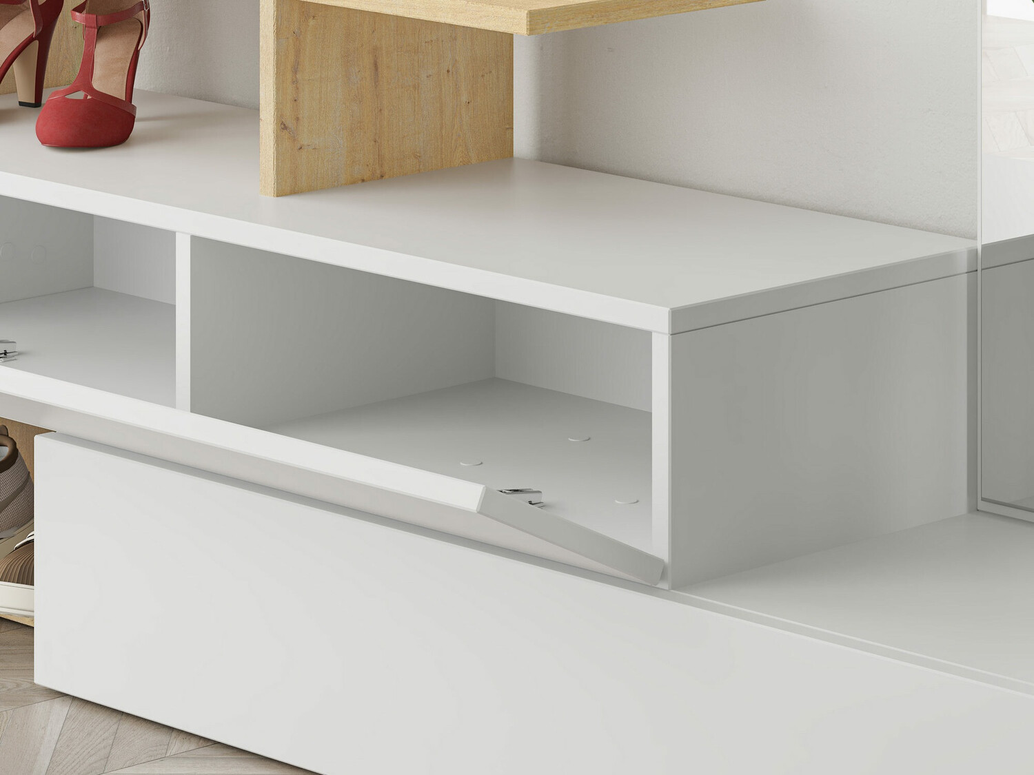 Set za hodnik Kailua 502 (Bijela + Hrast)