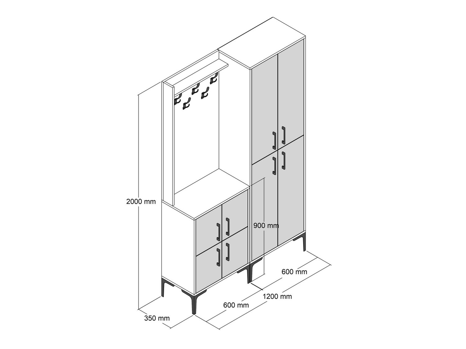 Set za hodnik Kailua 536