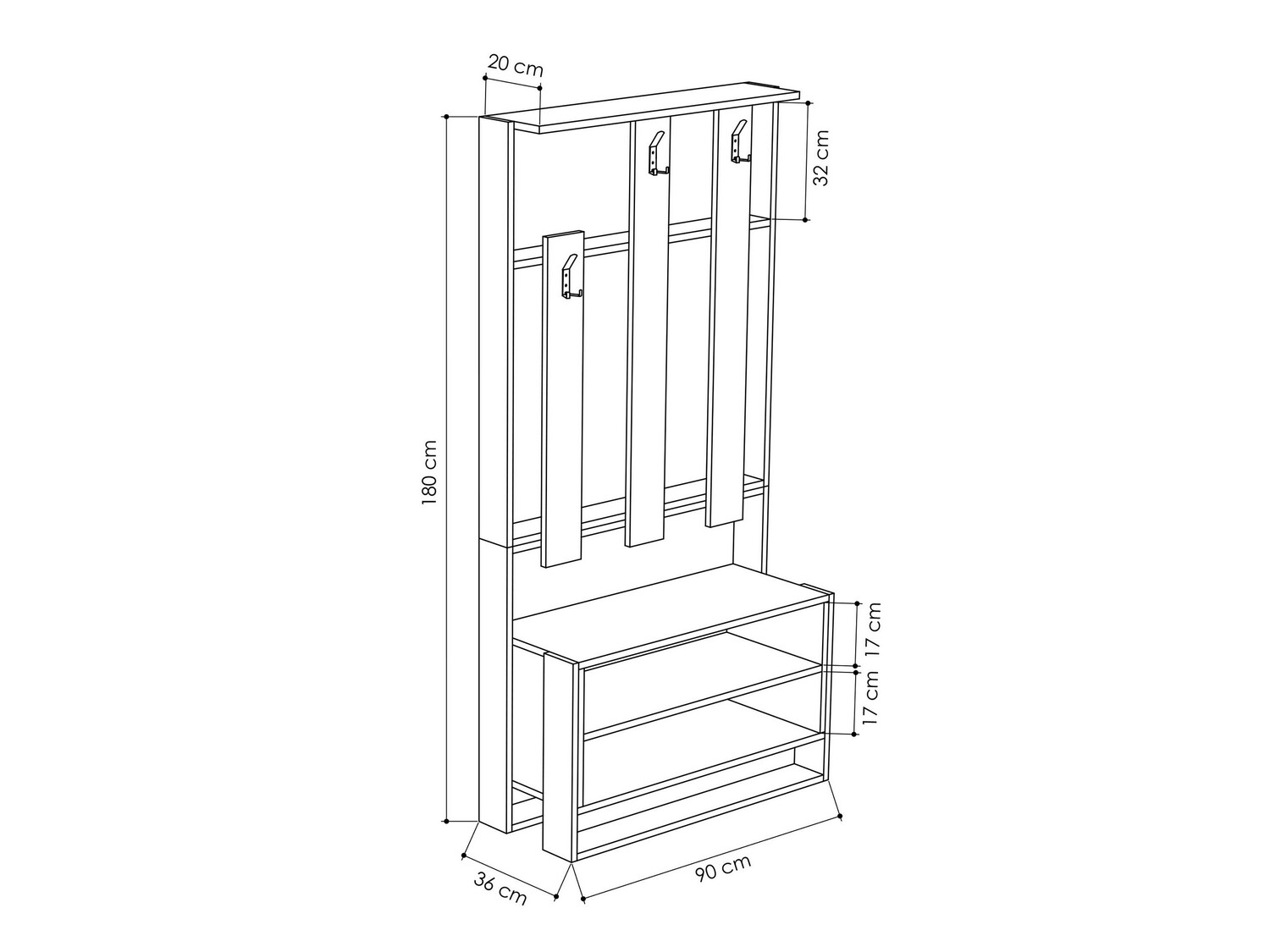 Set za hodnik Kailua 537 (Bijela)