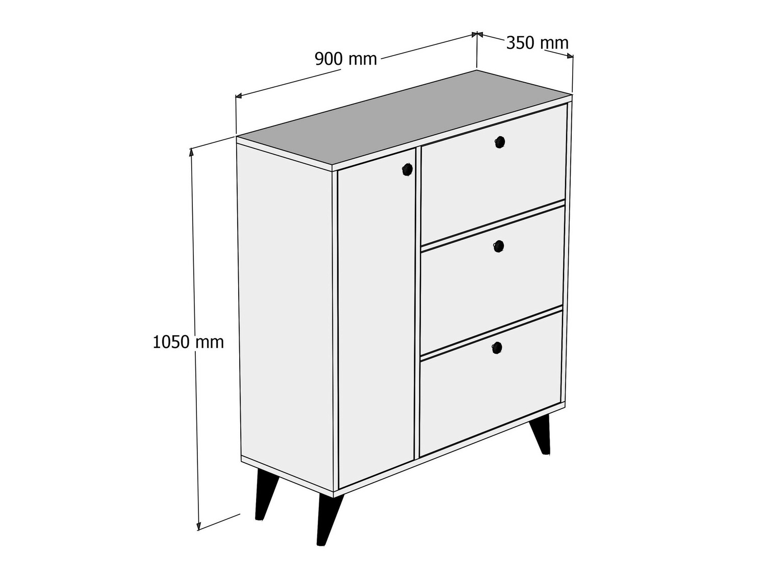 Polica za cipele Kailua 540 (Hrast)