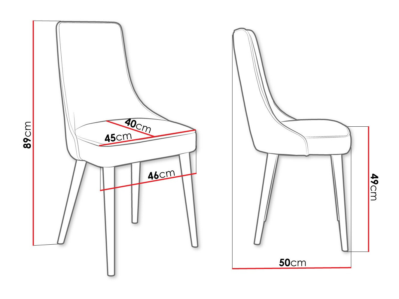 Stolica Jackson 107 (Crna + Magic Velvet 2216)