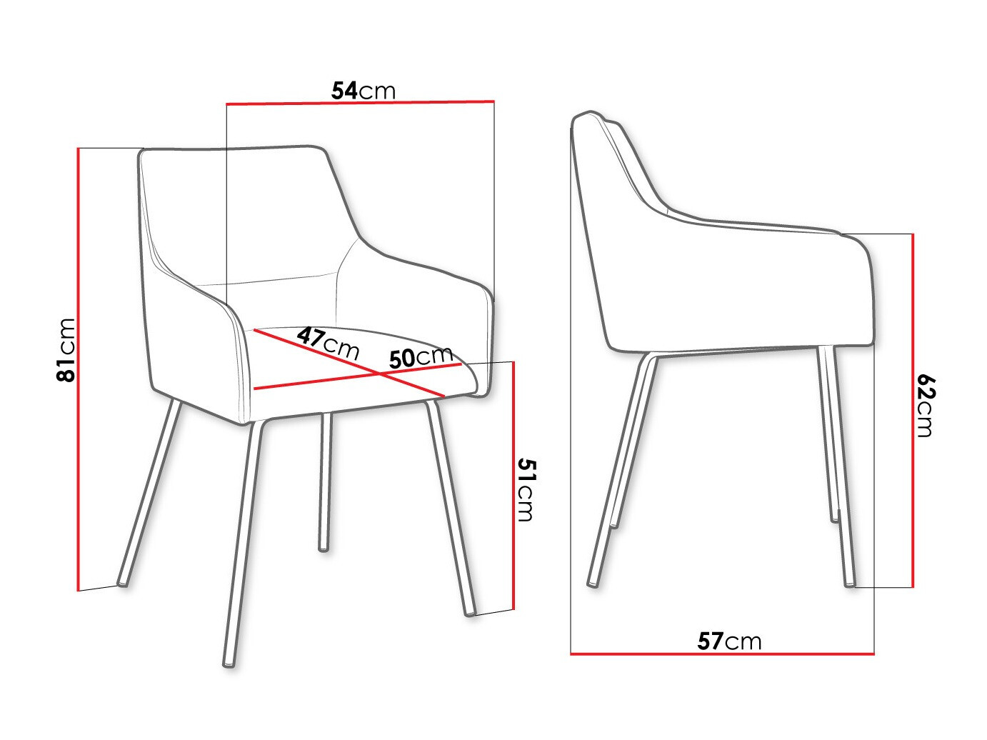Stolica Jackson 109 (Crna + Magic Velvet 2217)