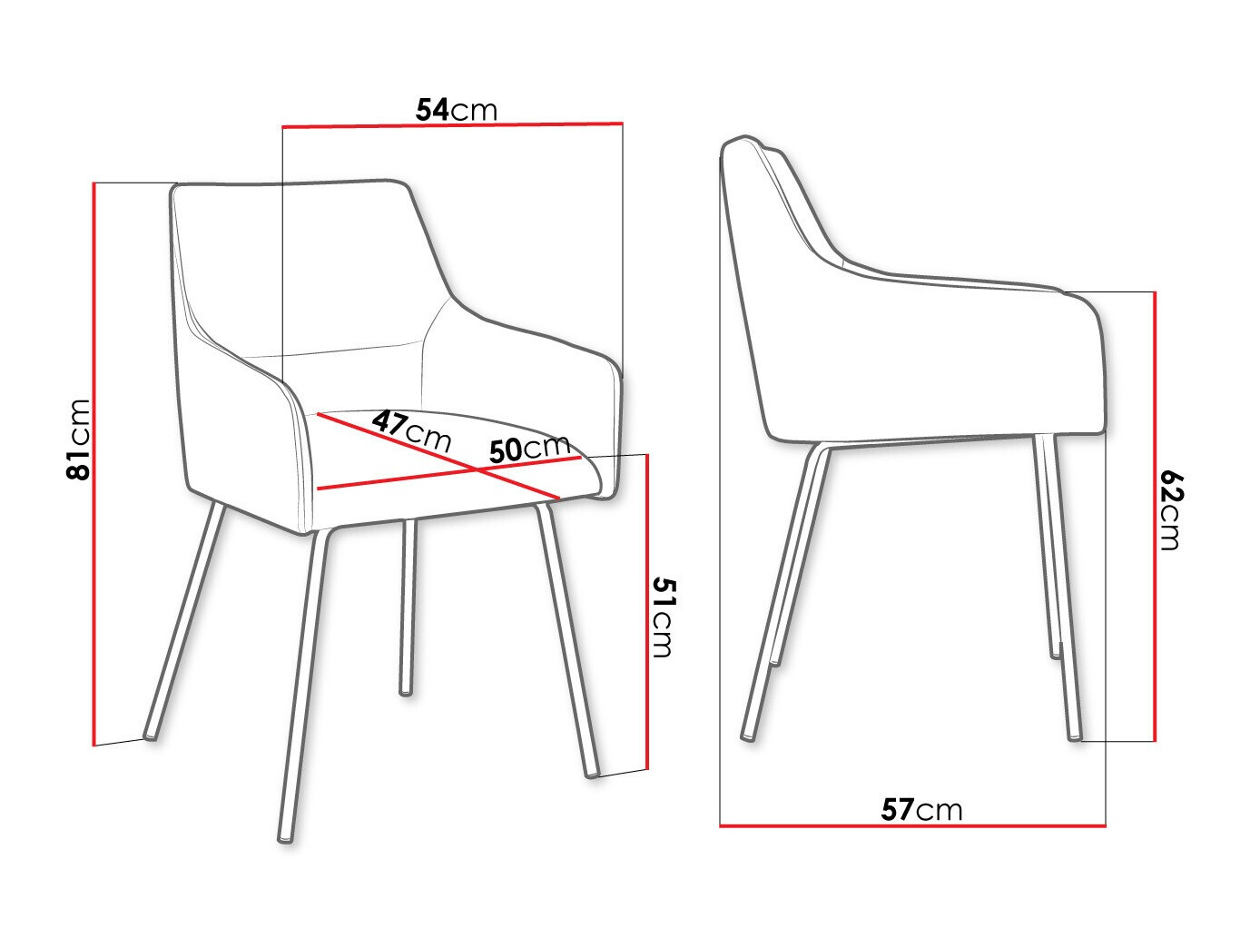 Stolica Jackson 109 (Crna + Magic Velvet 2240)