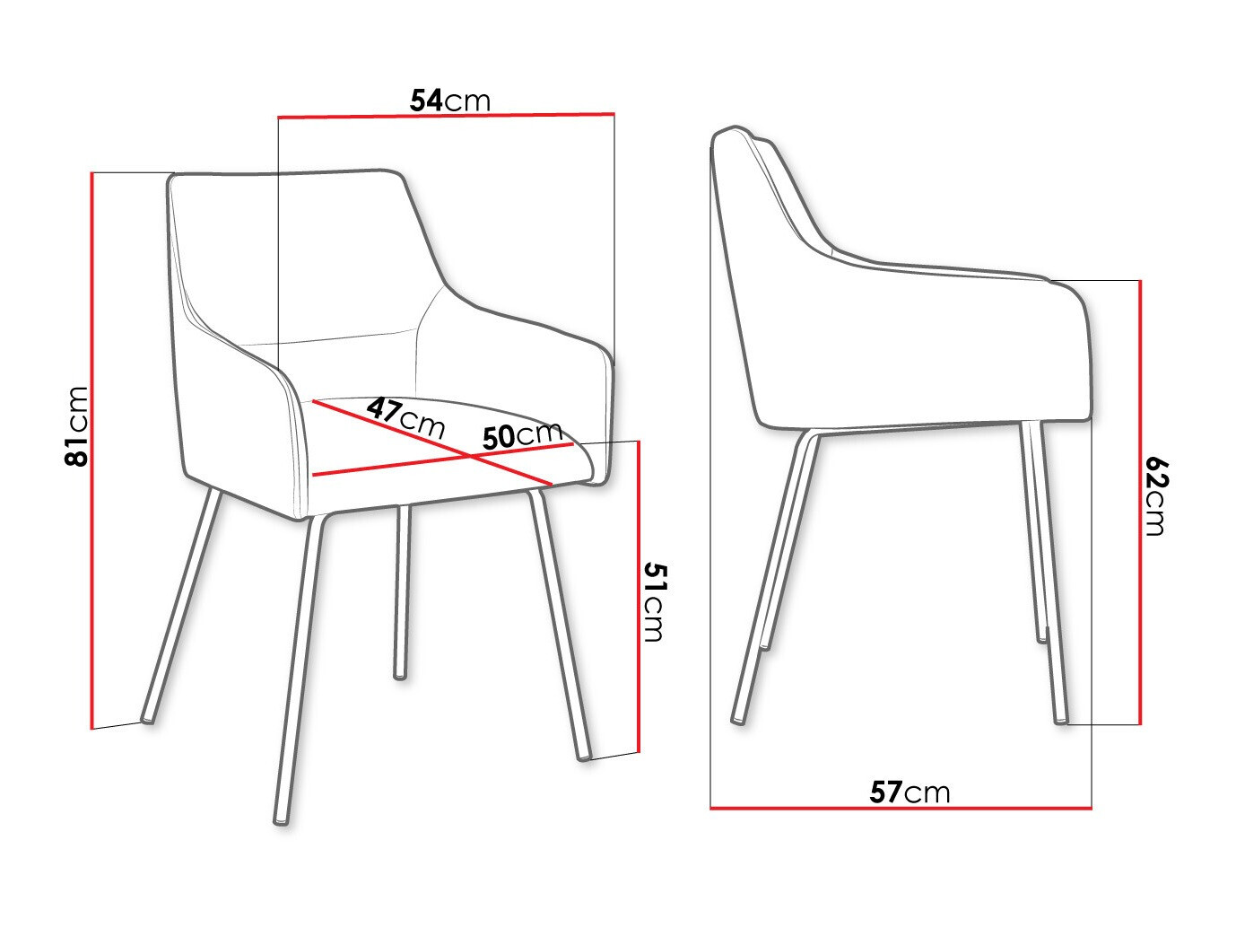 Stolica Jackson 109 (Crna + Magic Velvet 2250)