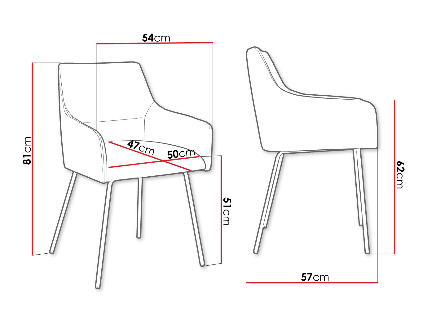 Stolica Jackson 109 (Crna + Magic Velvet 2258)