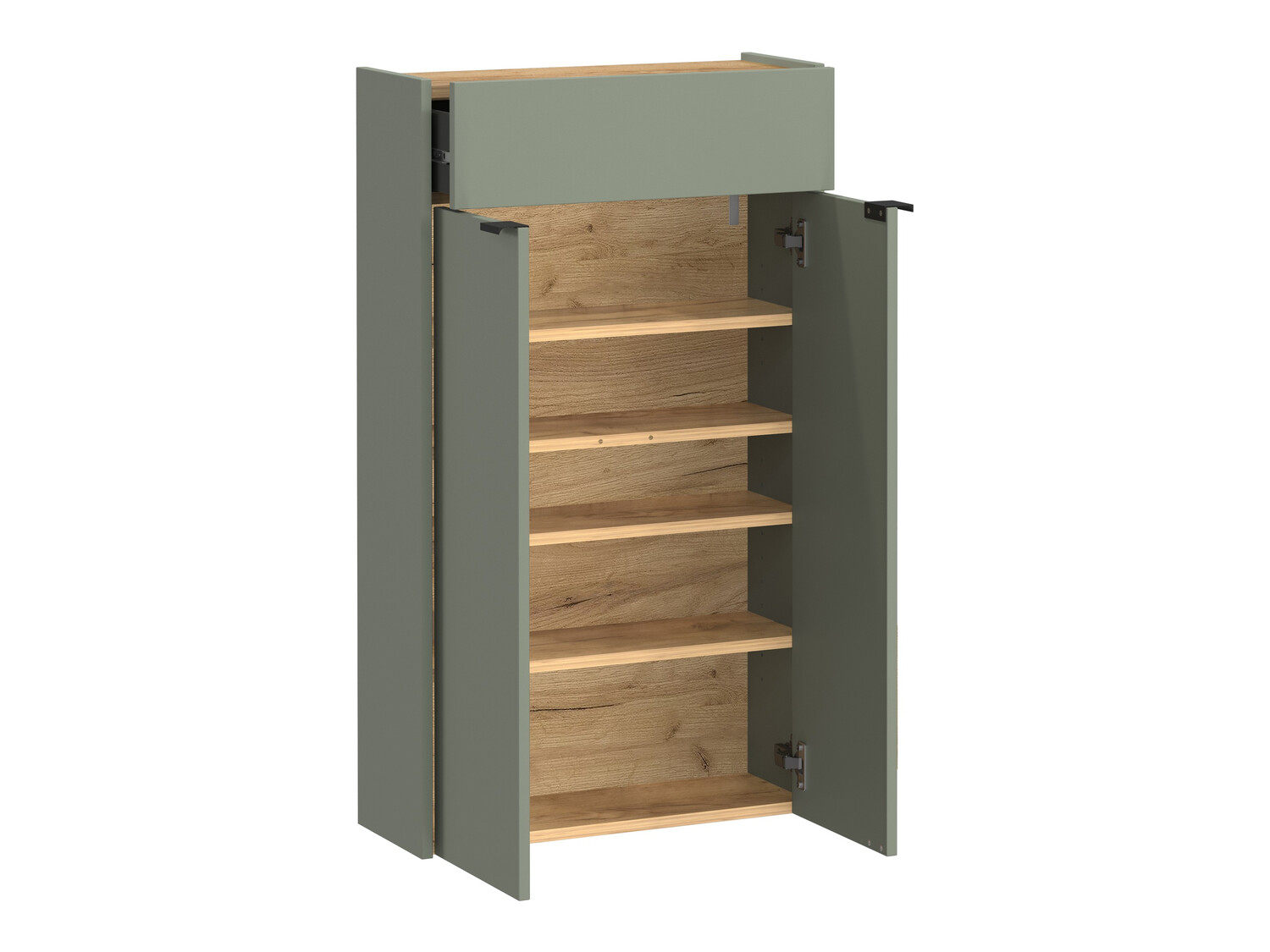 Set za hodnik Cirsale 105 (Zagasito zelena + Navarra hrast)