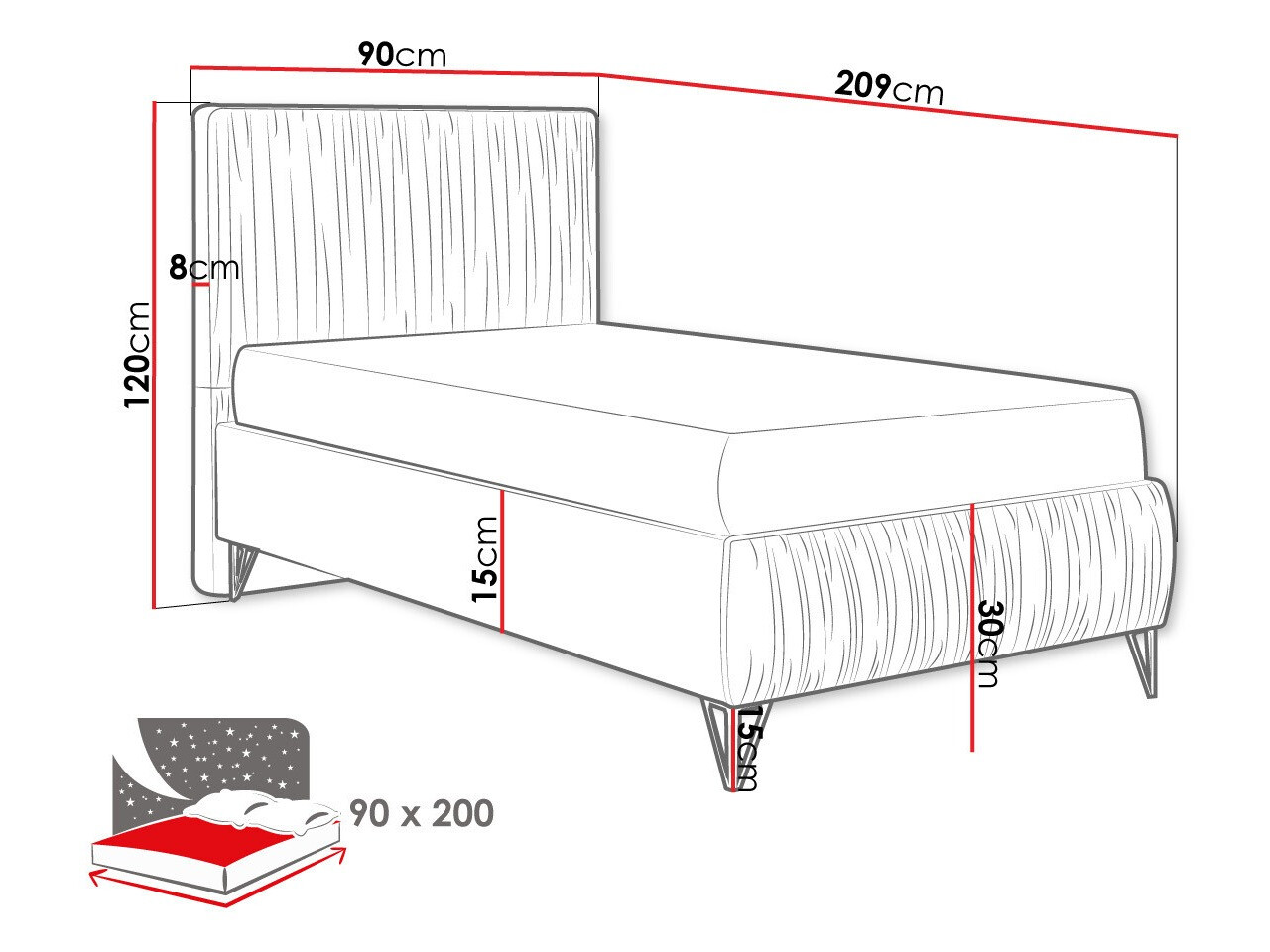 Krevet Logan 112 (Amor Velvet 4321)