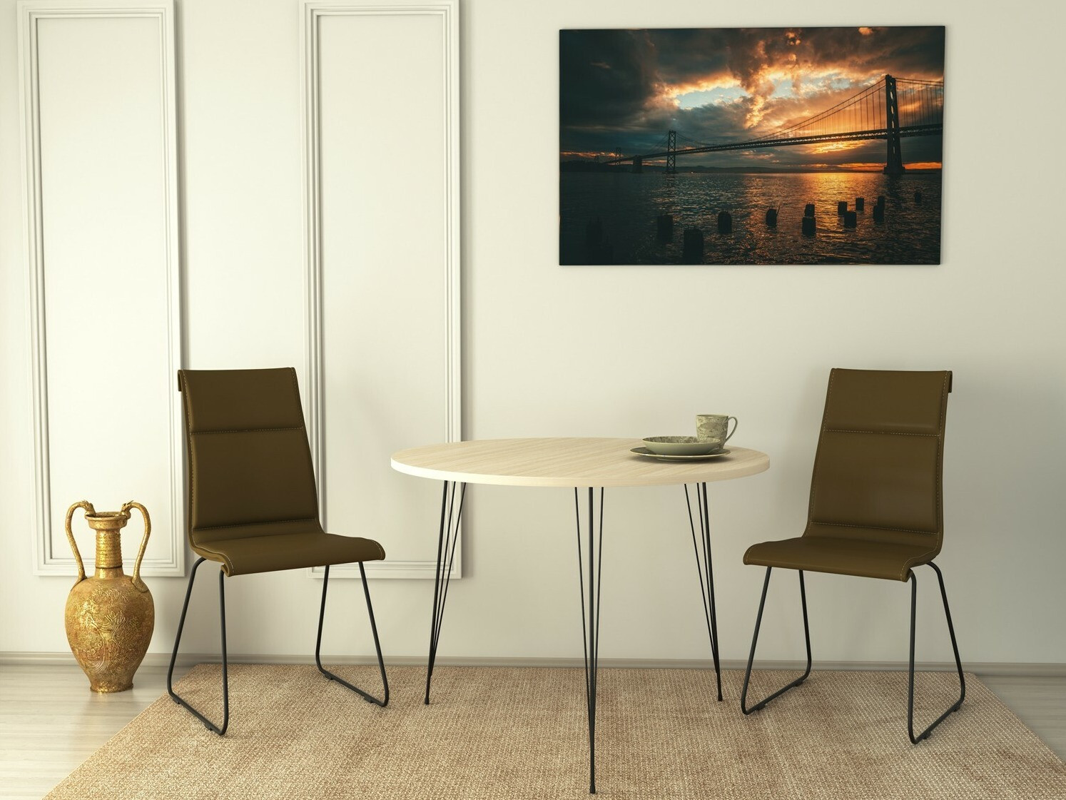 Stol Kailua 597 (Hrast + Crna)