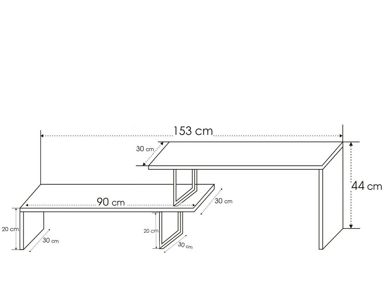 TV stol Kailua 596 (Antracit + Crna)