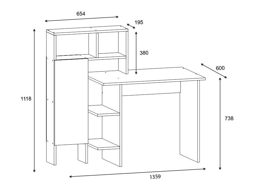 Uredski stol Kailua 594 (Antracit + Hrast)