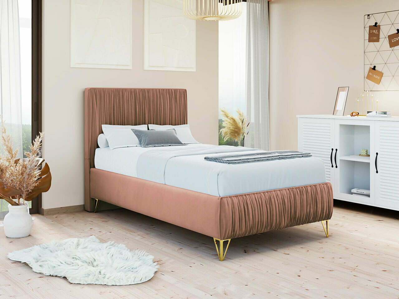 Boxspring krevet Logan 112 (Amor Velvet 4328)