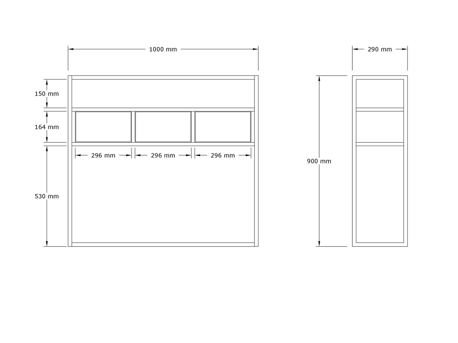 Konzolni stolić Kailua 636 (Svijetlo smeđa + Crna)