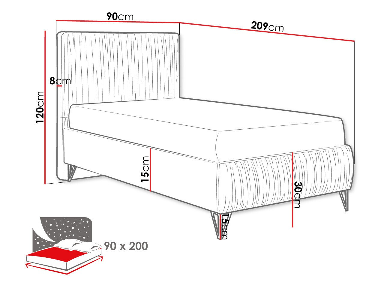 Krevet Logan 112 (Amor Velvet 4305)