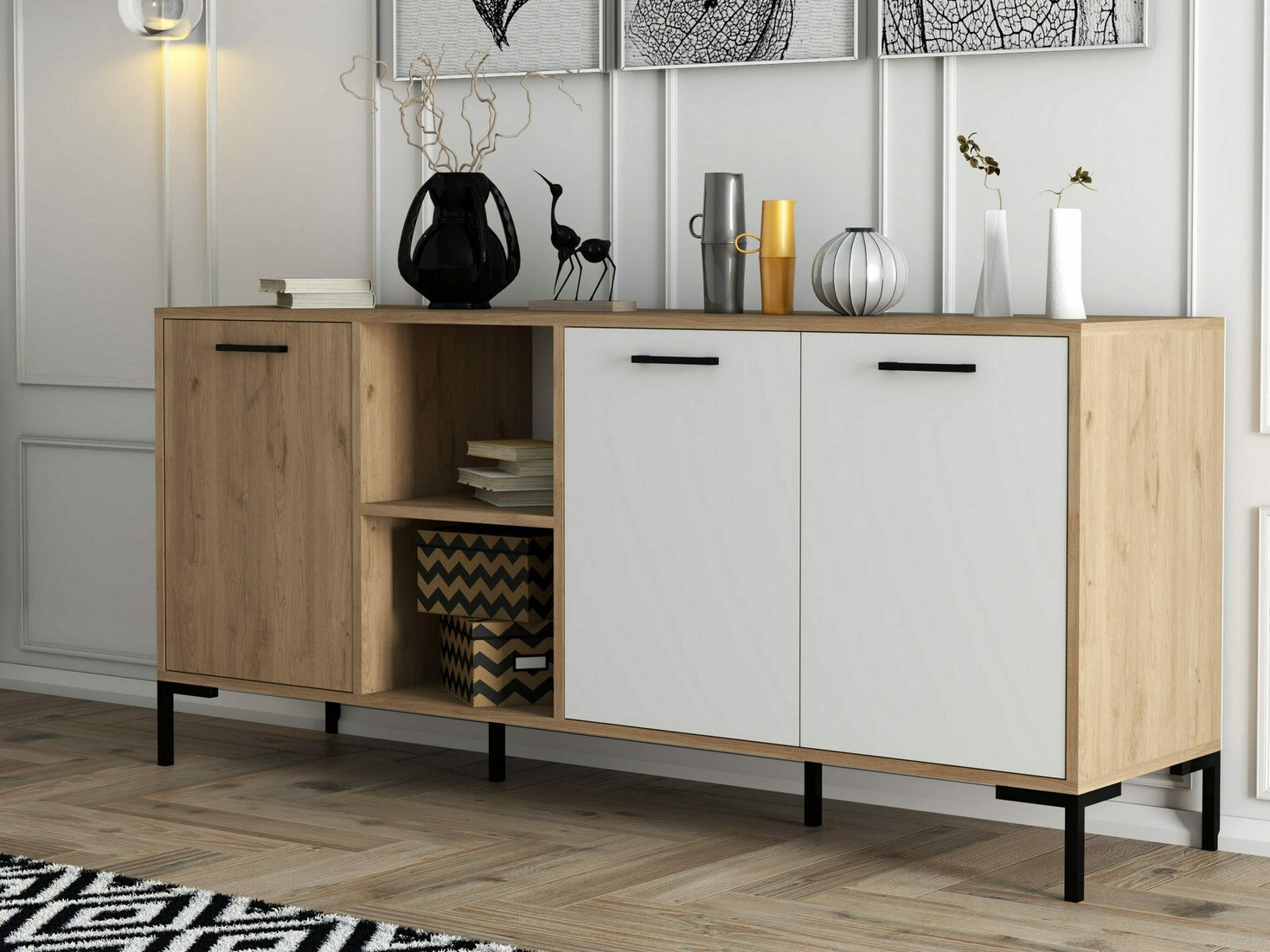 Ormarić Nolcava 101 (Bijela + Hrast)