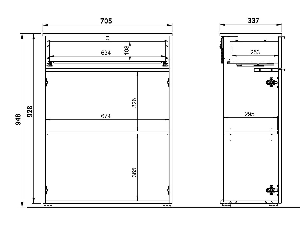 Samostojeći kupaonski ormarić Temeli 104