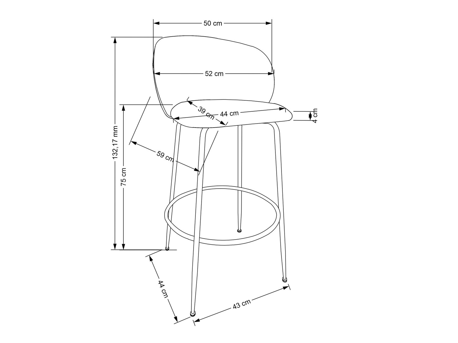 Barska stolica Houston 1554 (Siva + Zlatna)