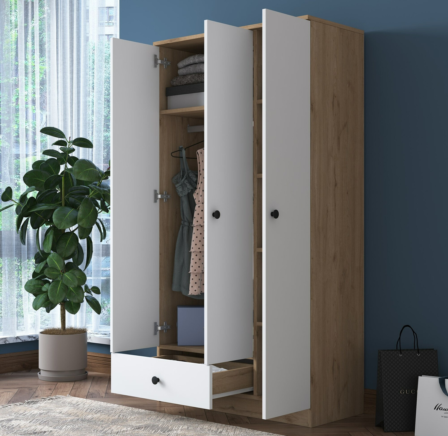 Ormar Kailua 661 (Bijela + Orah)