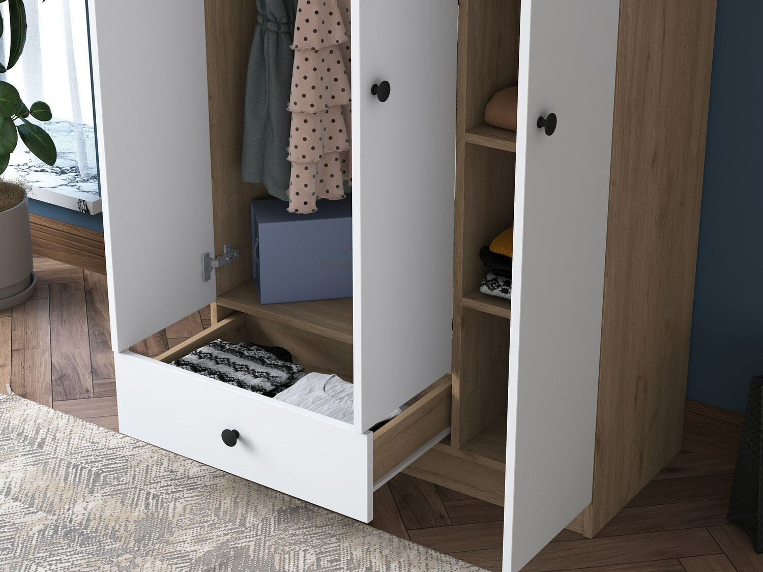 Ormar Kailua 661 (Bijela + Orah)