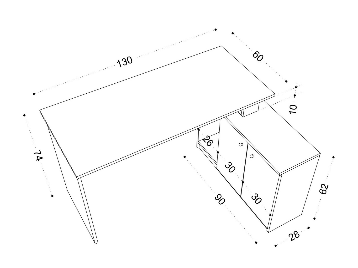 Kutni uredski stol Kailua 673