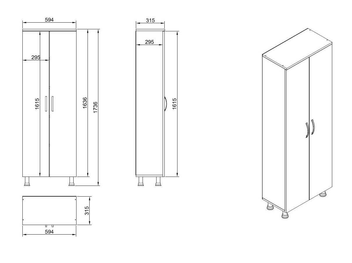 Samostojeći kupaonski ormarić Kailua 2075