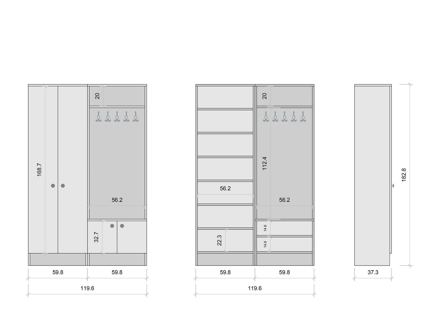 Set za hodnik Kailua 708
