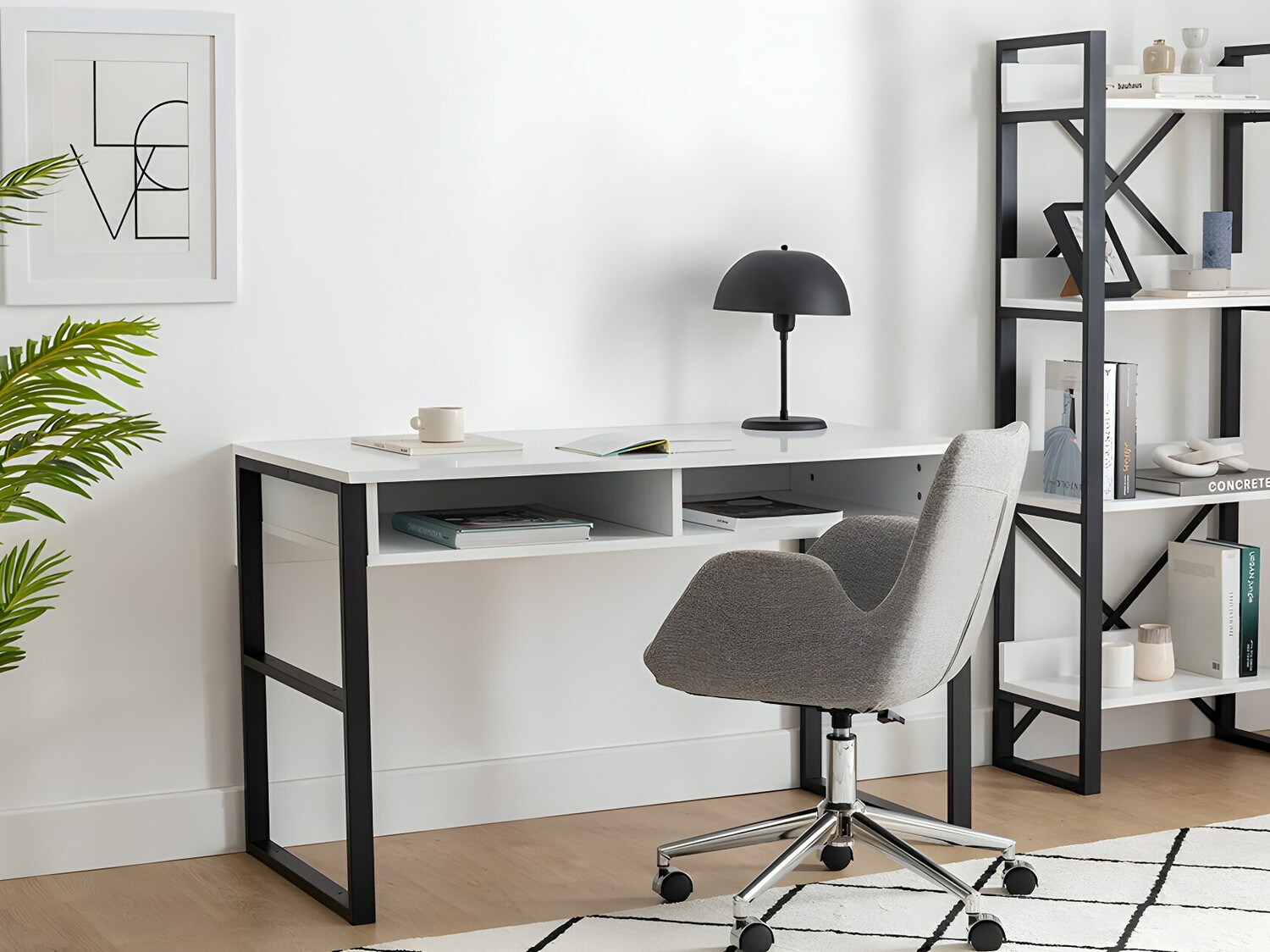 Uredski stol Kailua 737 (Bijela + Crna)