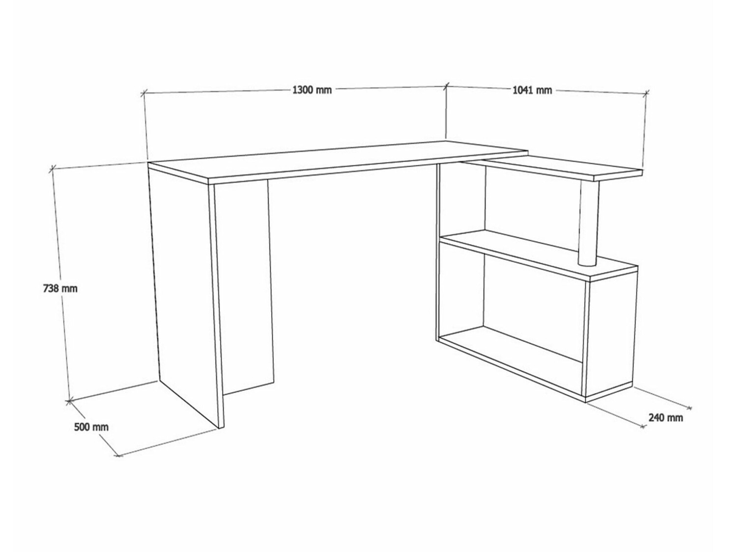 Kutni uredski stol Kailua 792 (Orah)