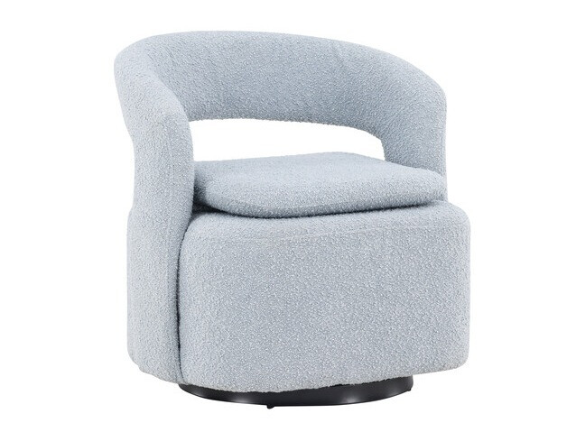 Fotelja Dallas 3170 (Svijetlo plava + Crna)