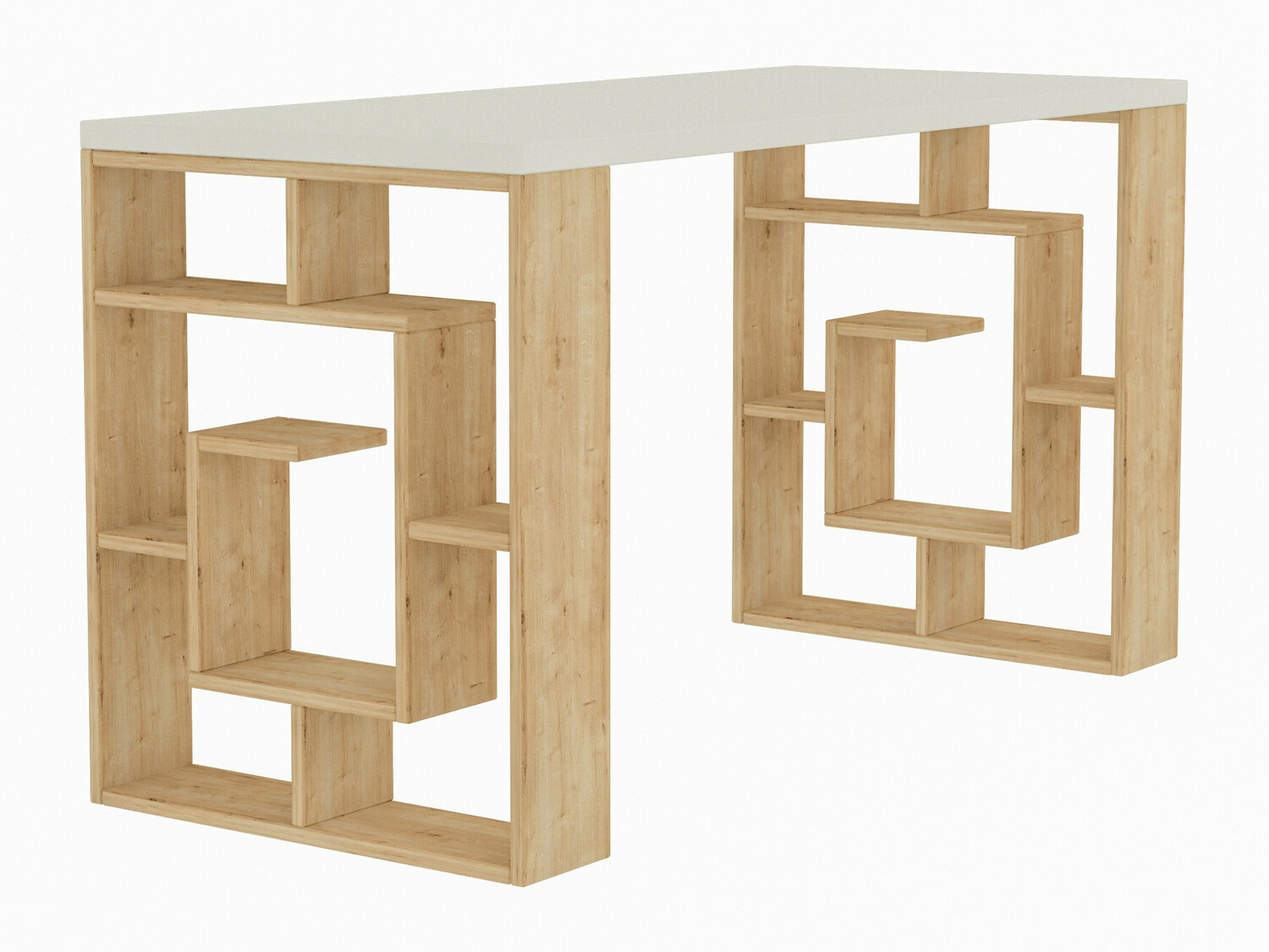 Uredski stol Kailua 813 (Bijela + Svijetli hrast)