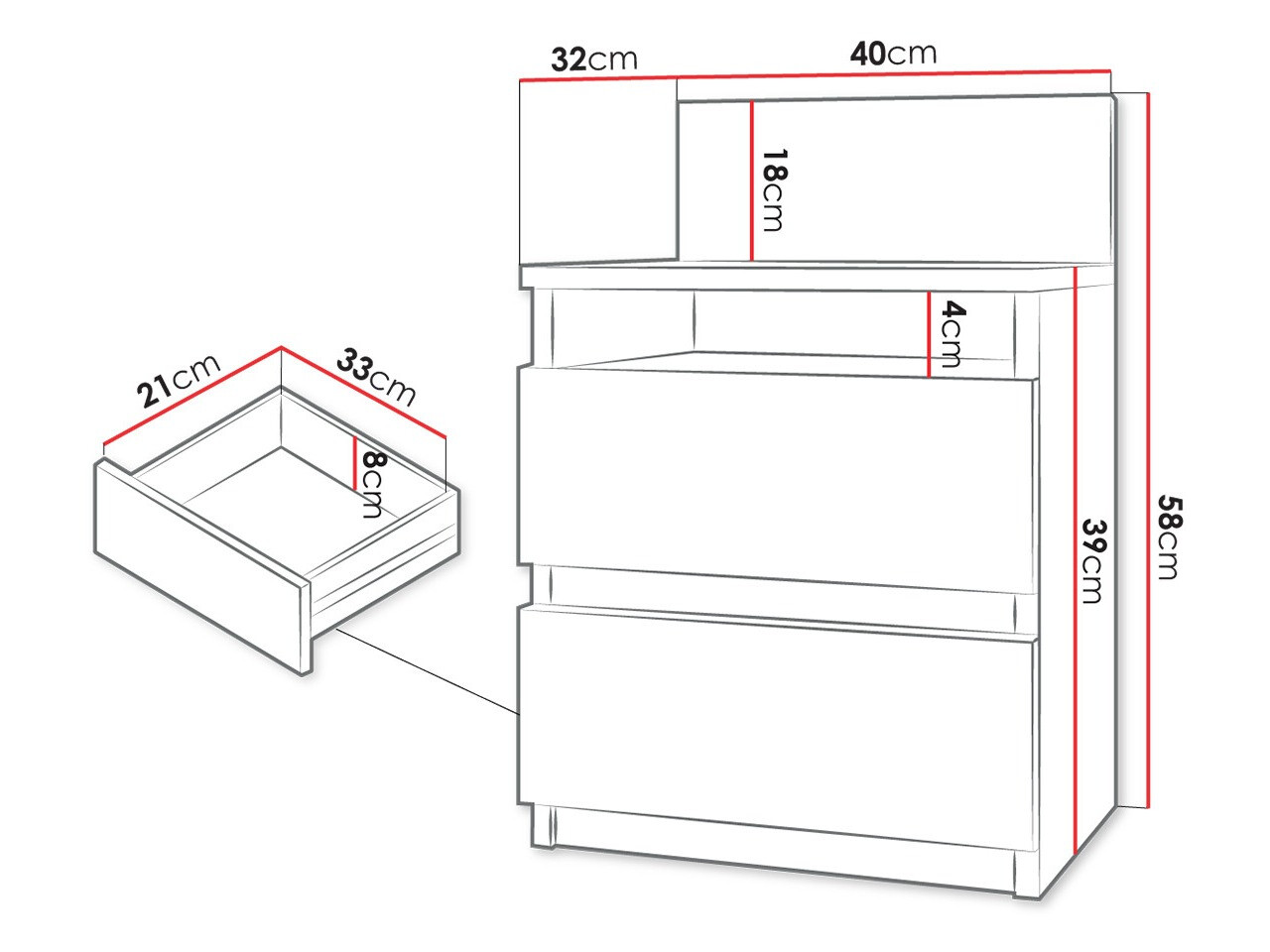 Noćni ormarić Comfivo 157 (Sonoma hrast)