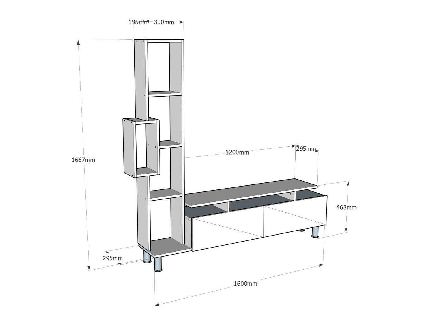 Set za dnevni boravak Kailua 875 (Bijela)