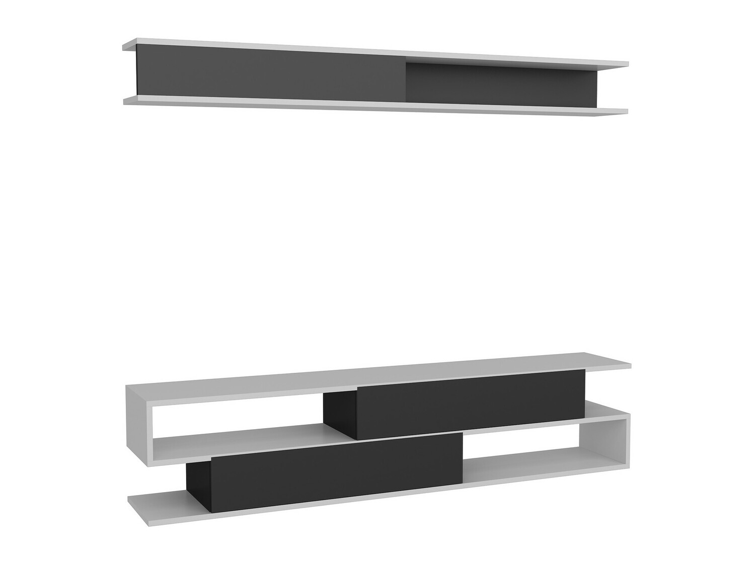 Set za dnevni boravak Kailua 904 (Crna + Bijela)