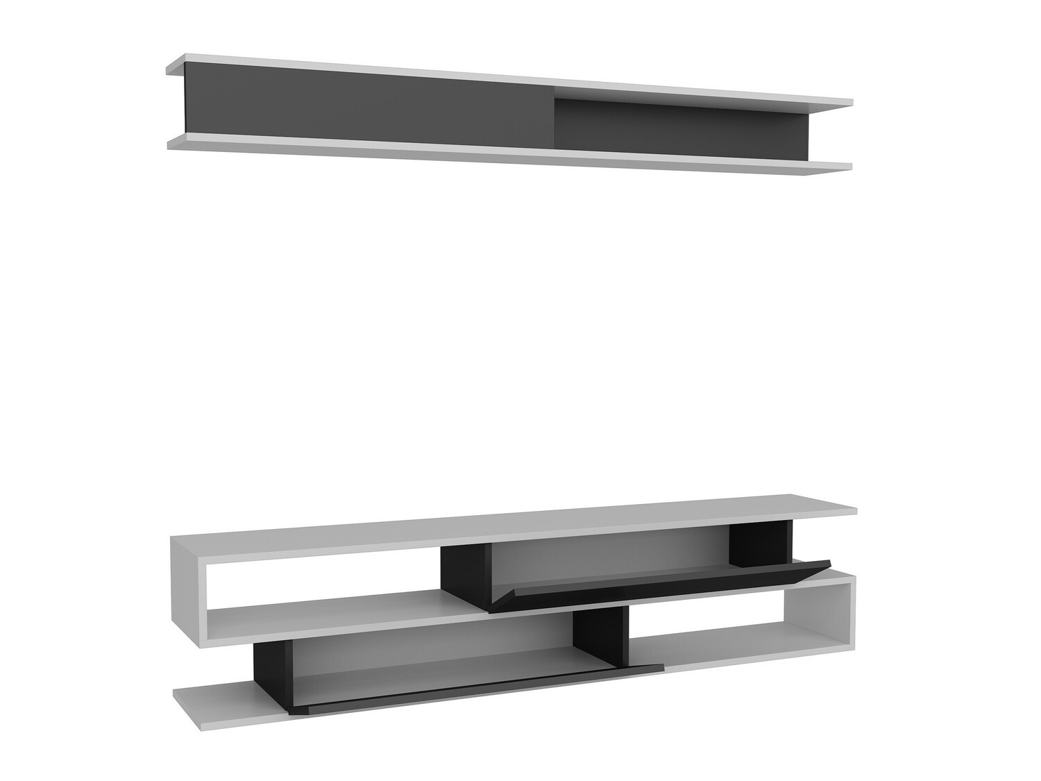 Set za dnevni boravak Kailua 904 (Crna + Bijela)