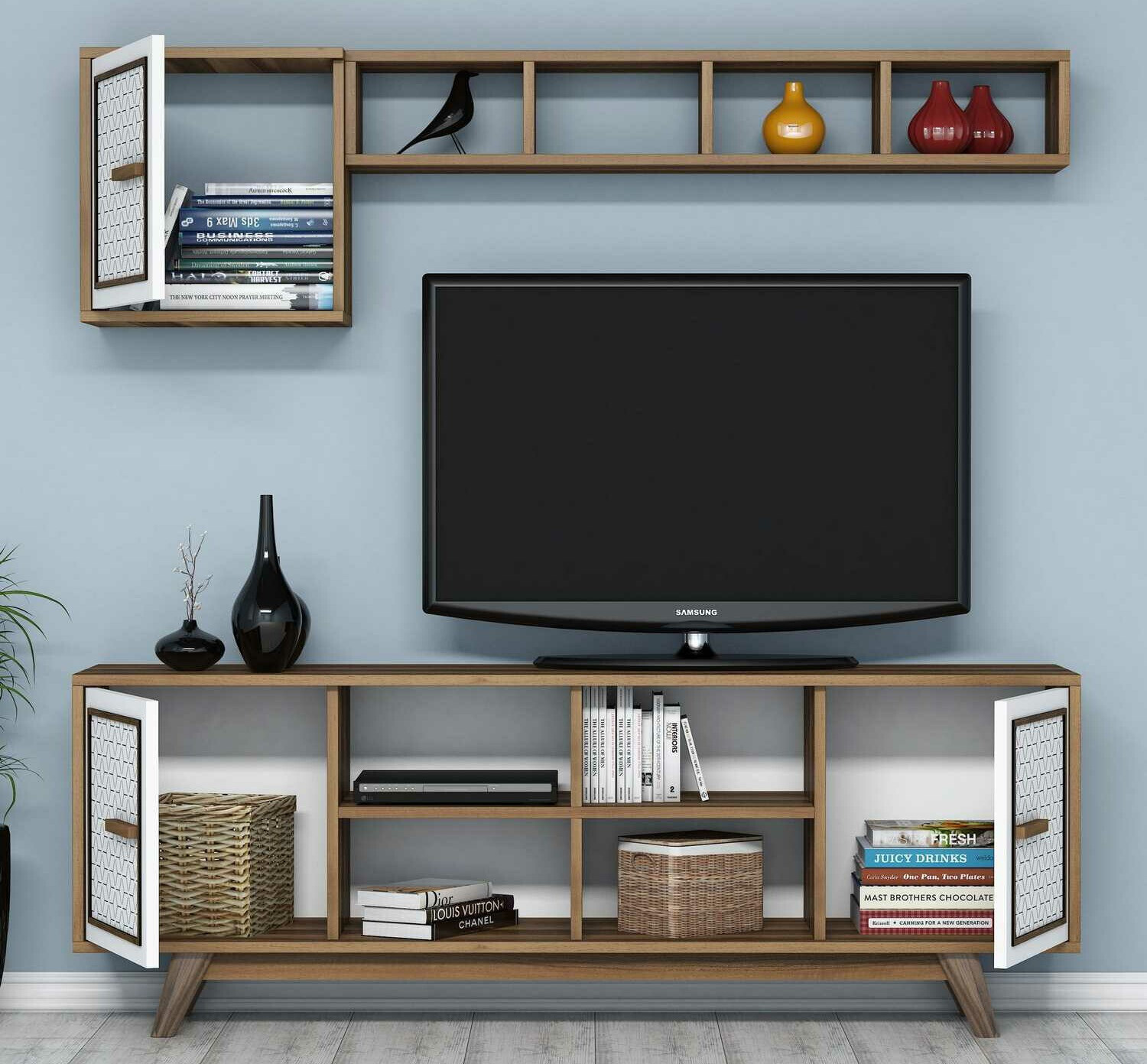 Set za dnevni boravak Kailua 1590 (Orah + Bijela)