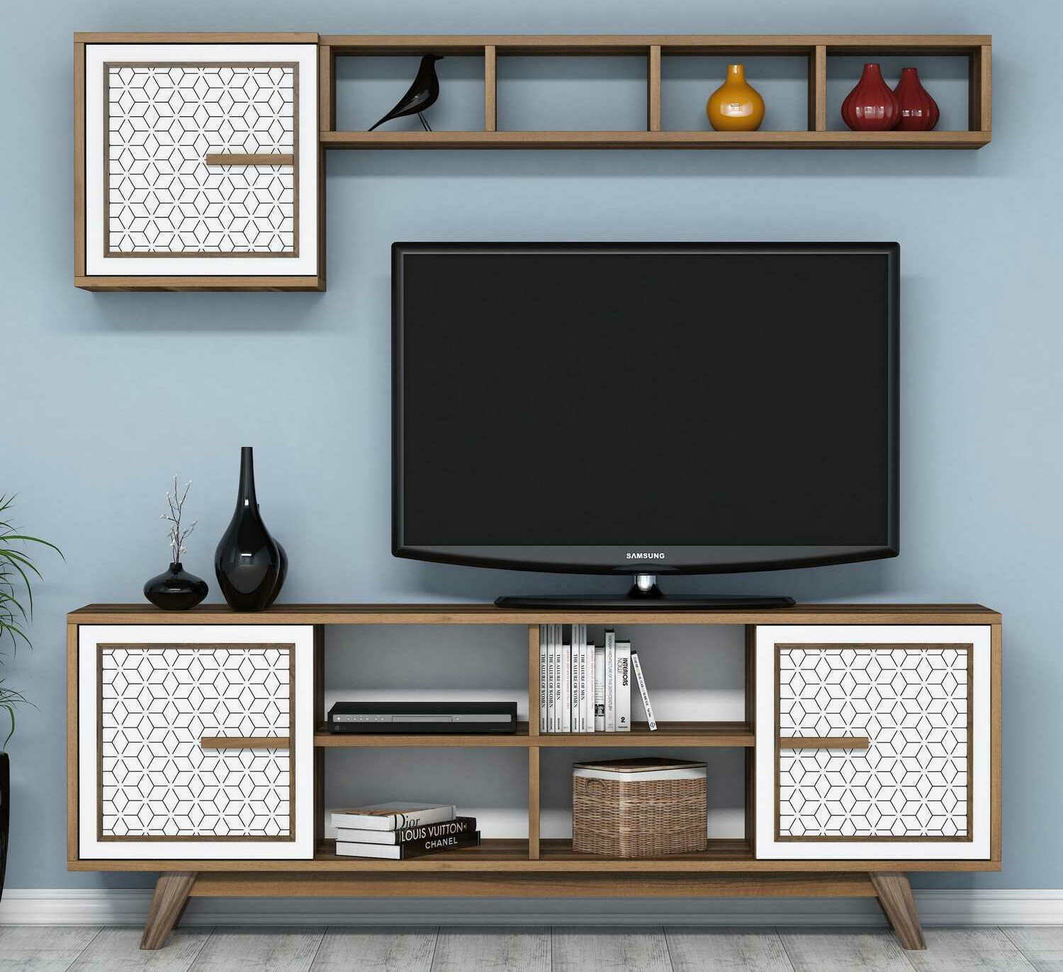 Set za dnevni boravak Kailua 1590 (Orah + Bijela)