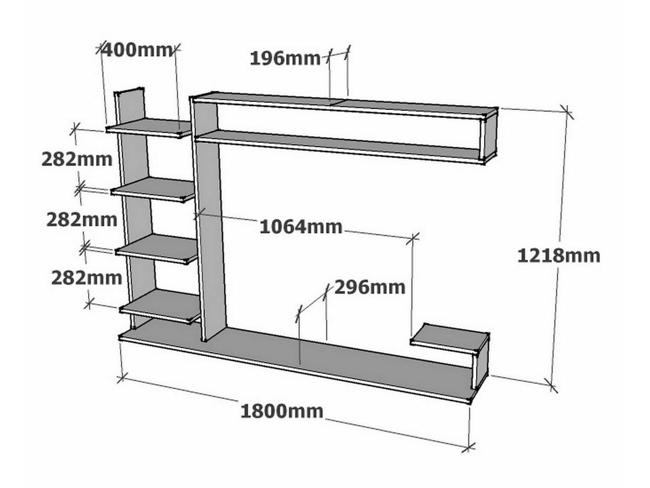Zidna polica Kailua 1427