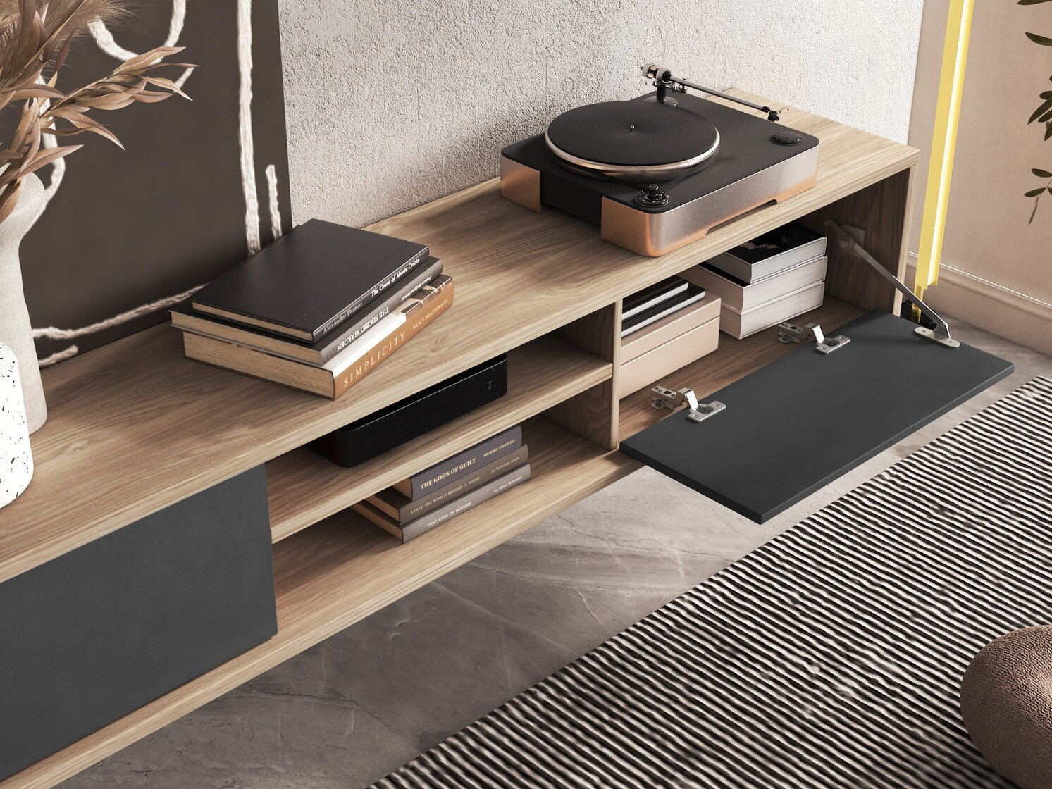 TV stol Austin 326 (Hrast + Antracit)