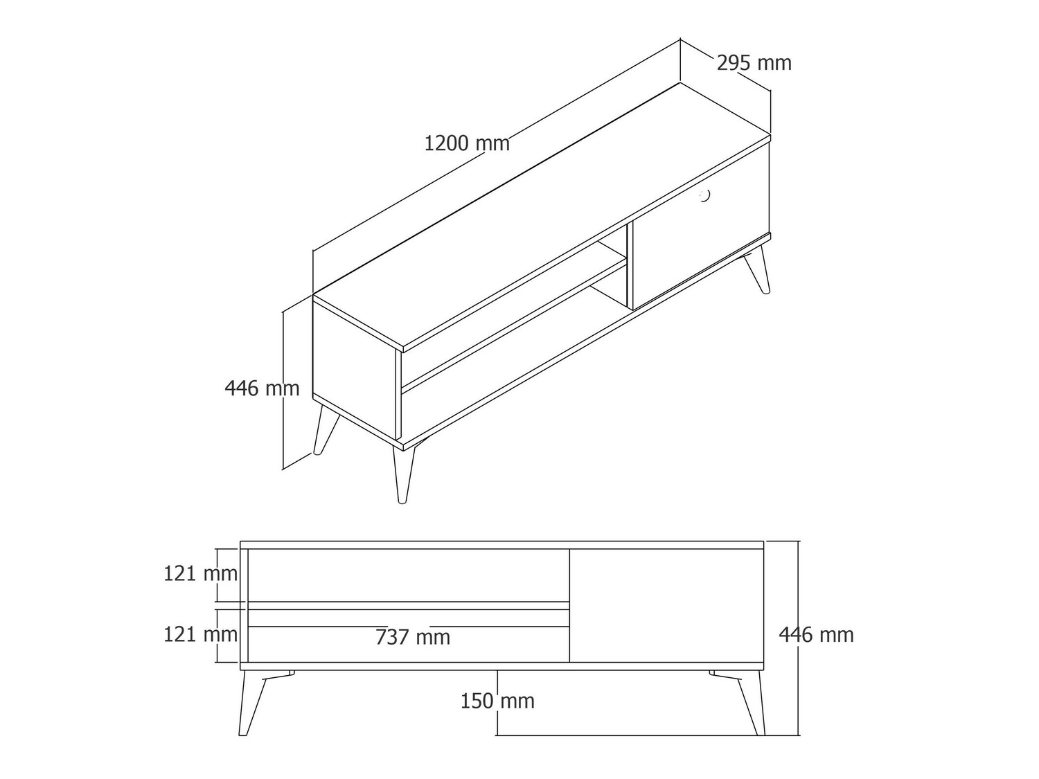 TV stol Kailua 968 (Hrast)